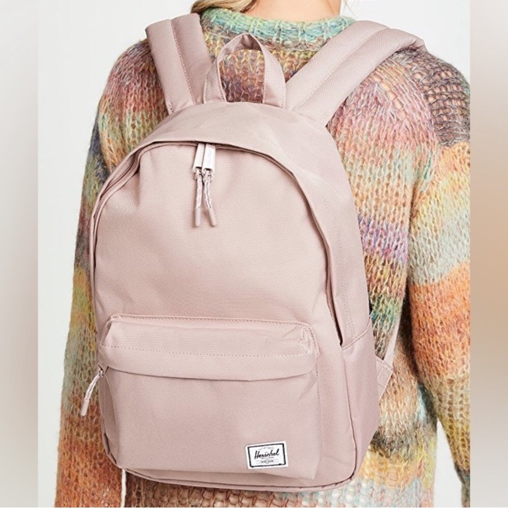 π±β¨ VEGAN! Gently Used Herschel Supply Co Light Pink Backpack - Picture 2 of 6